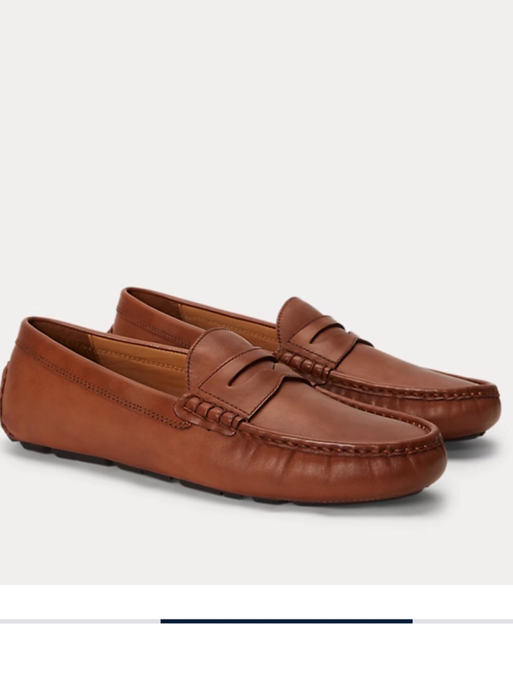 NEW Anders Penny Loafers 100% Leather Driver Polo Ralph Lauren Men's